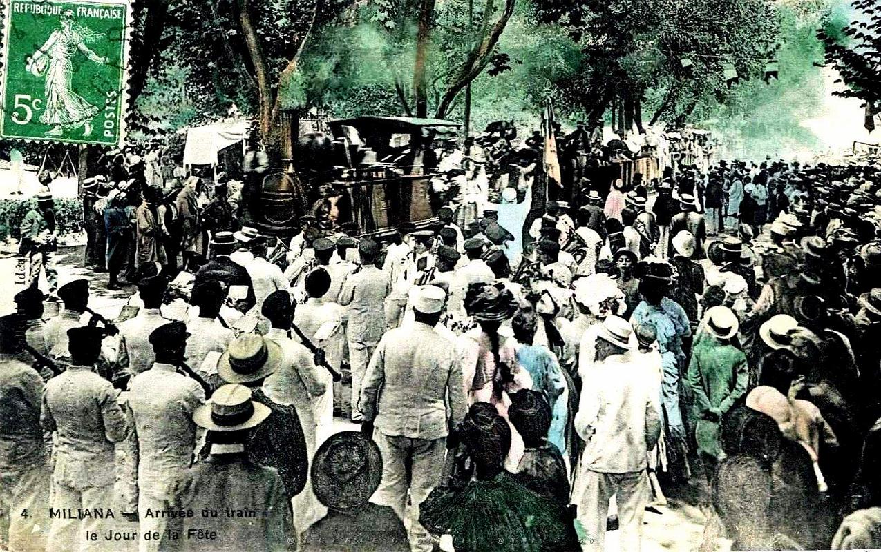 Miliana - Arrivee du train le jour de la fete.jpg